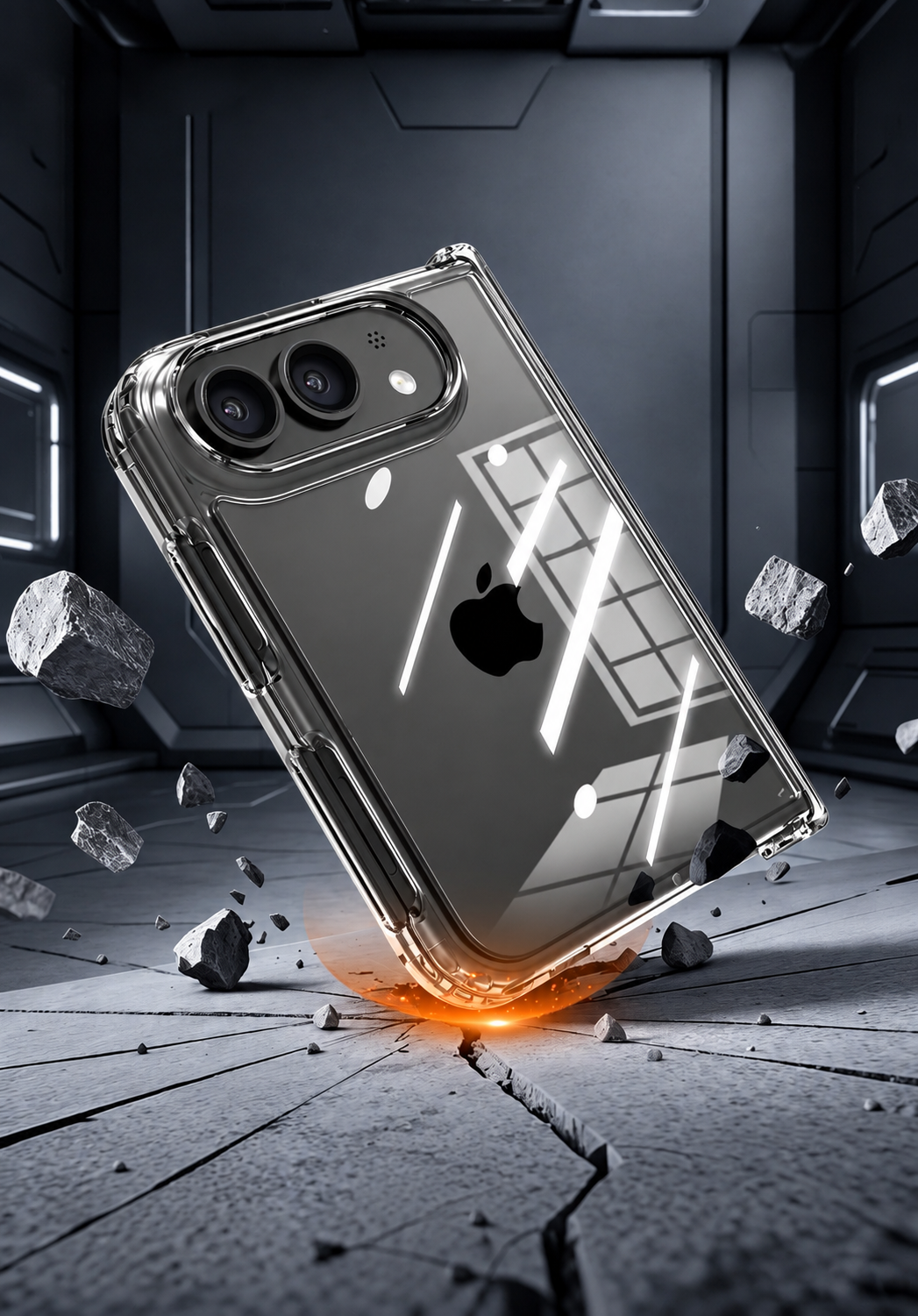 Crystal Clear Case For iPhone 18 Duo (Clear) (Code:5068)