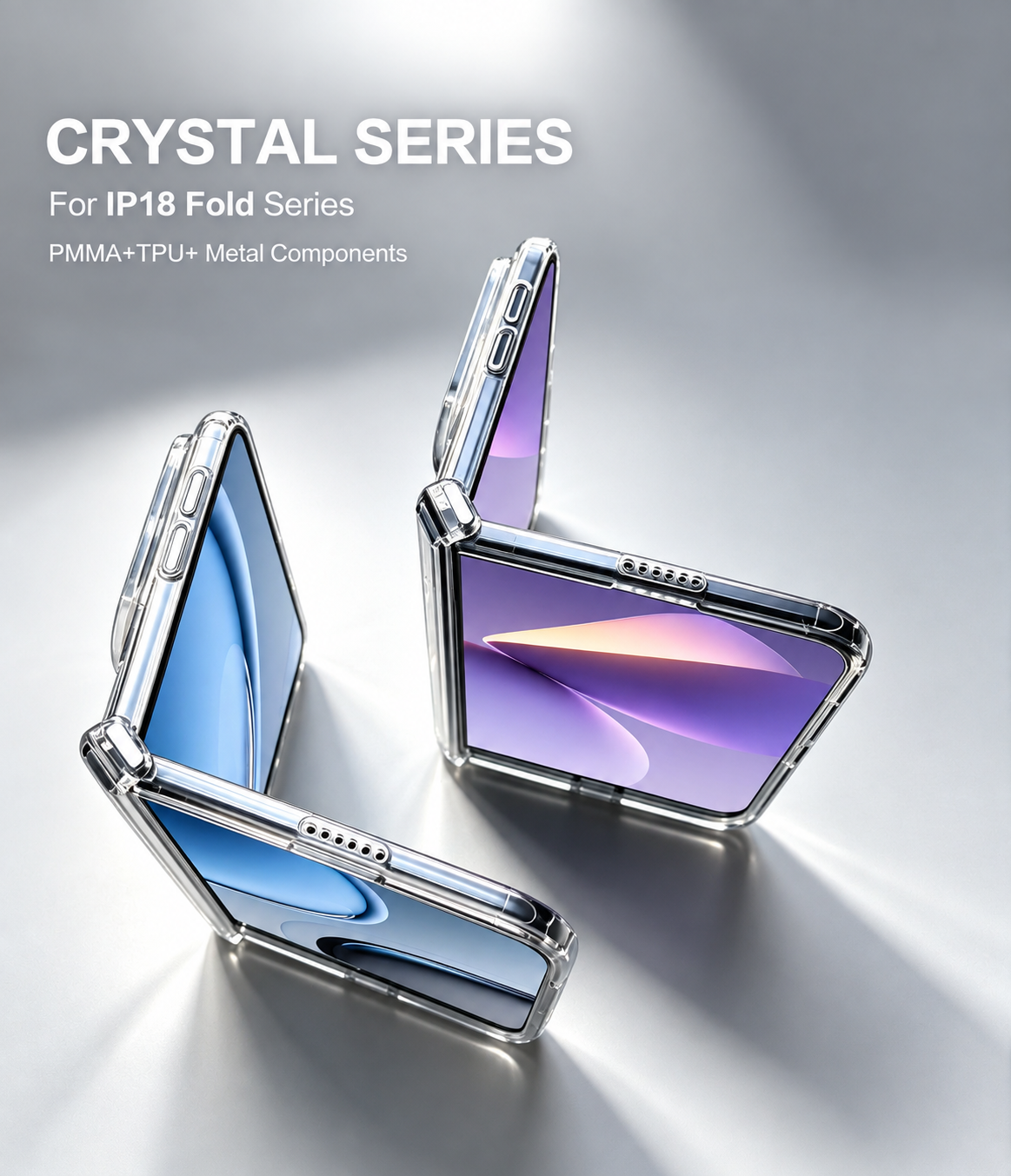Crystal Clear Case For iPhone 18 Duo (Clear) (Code:5068)