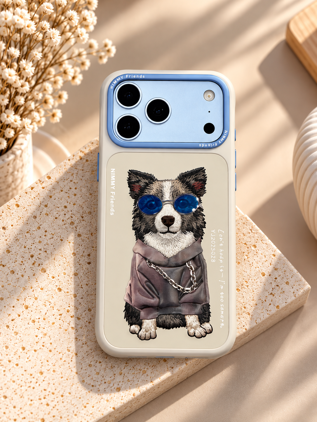 Nimmy Designer Case For iPhone 17 Pro / 18 Pro (Grey Dog) (Code:5095)