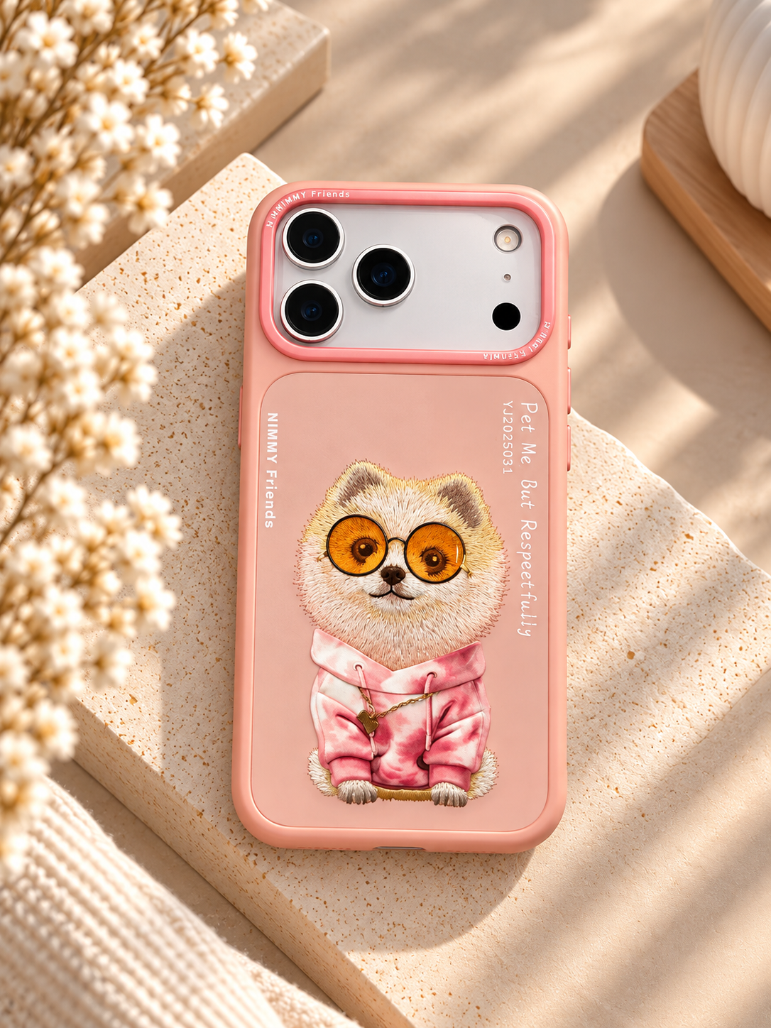 Nimmy Designer Case For iPhone 17 Pro / 18 Pro (Pink Dog) (Code:5098)