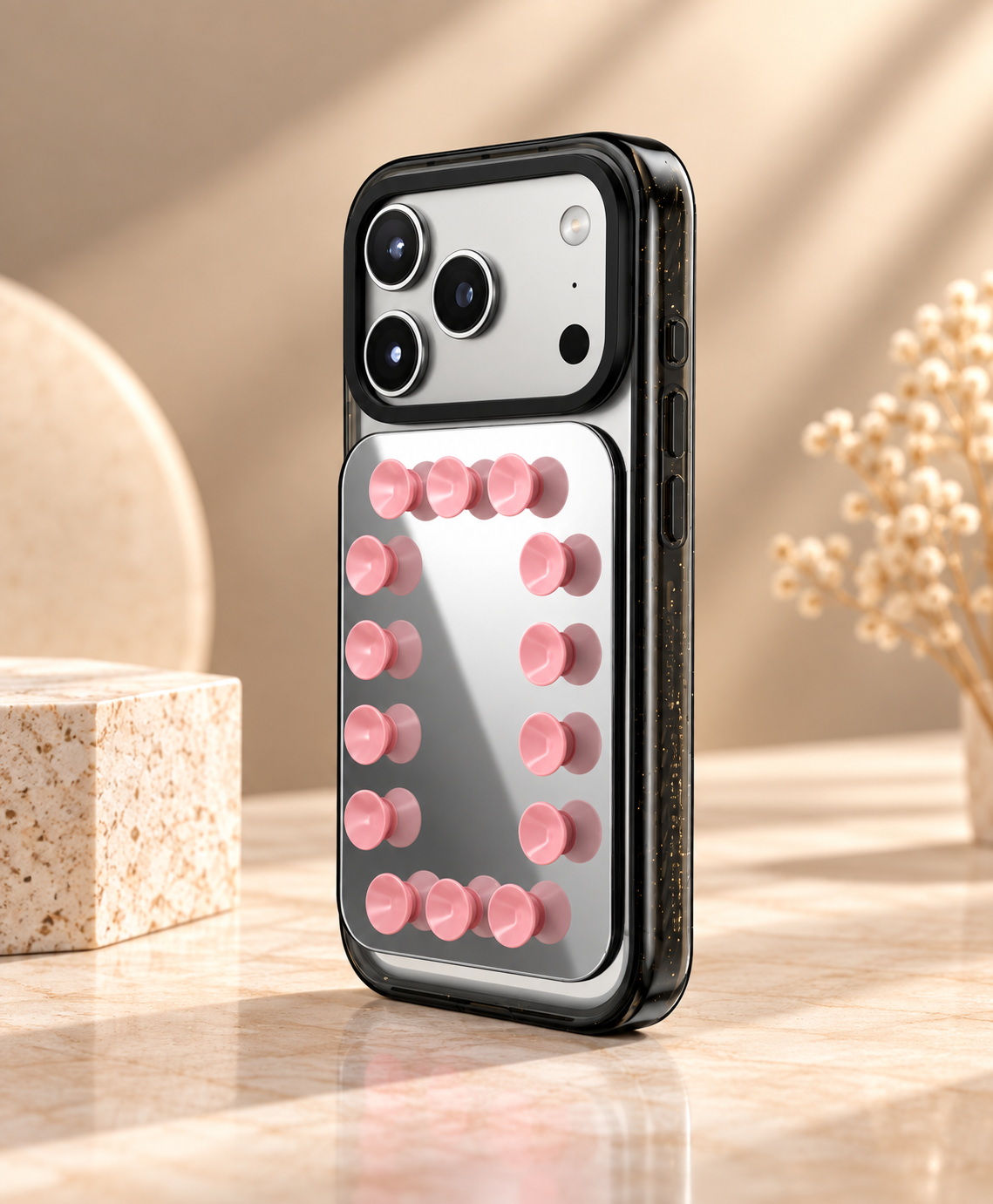 Snappy Snap And Stick Card Holder Stand (Mirror Pink) (Code:5094)