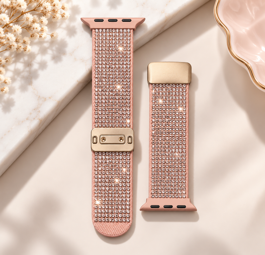 Swarovski Glitter Watch Strap For iWatch 44/45/46/48 mm (Purple) (Code:4202)