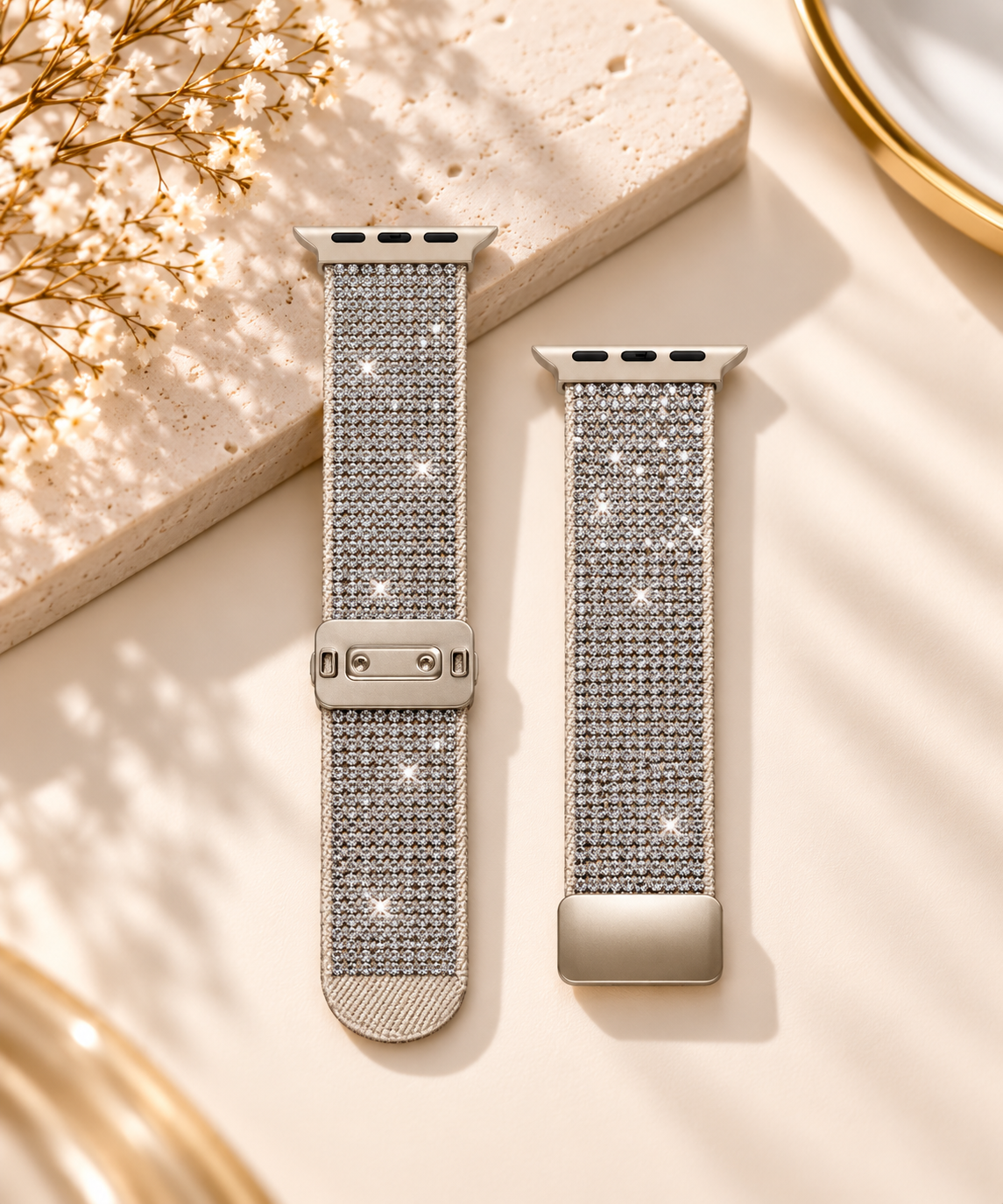 Swarovski Glitter Watch Strap For iWatch 38/40/41/42 mm (Silver) (Code:4204)