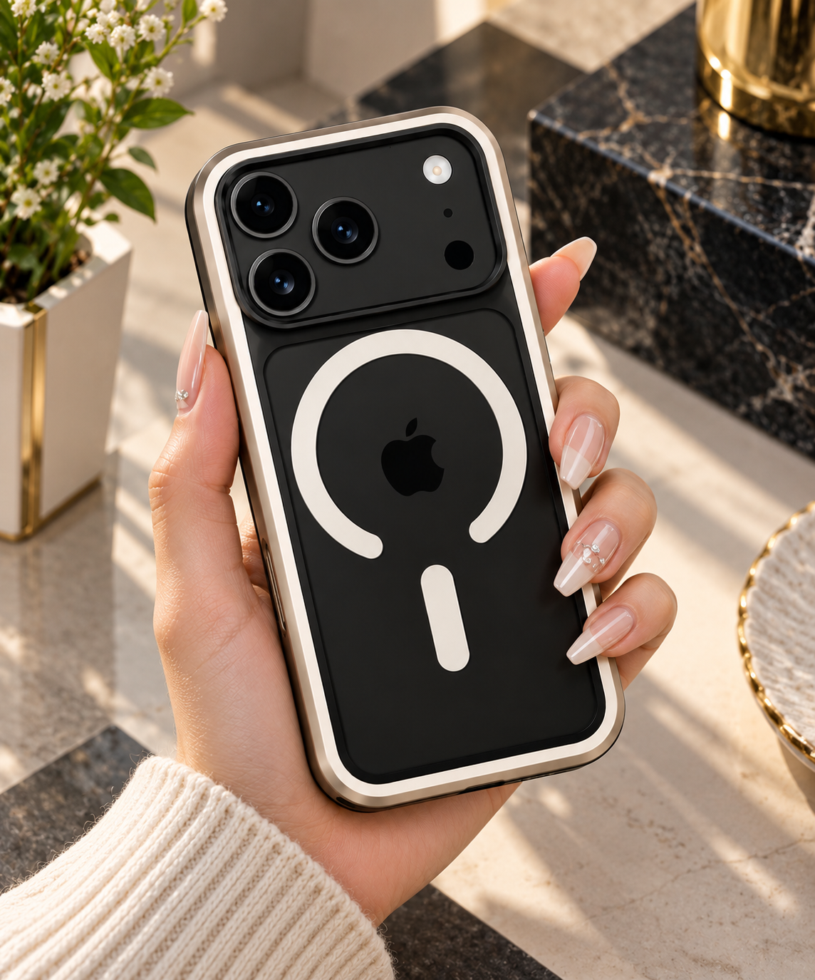 Kzdoo MAG ARES Case For iPhone 17 Pro / 18 Pro (Silver) (Code:5128)