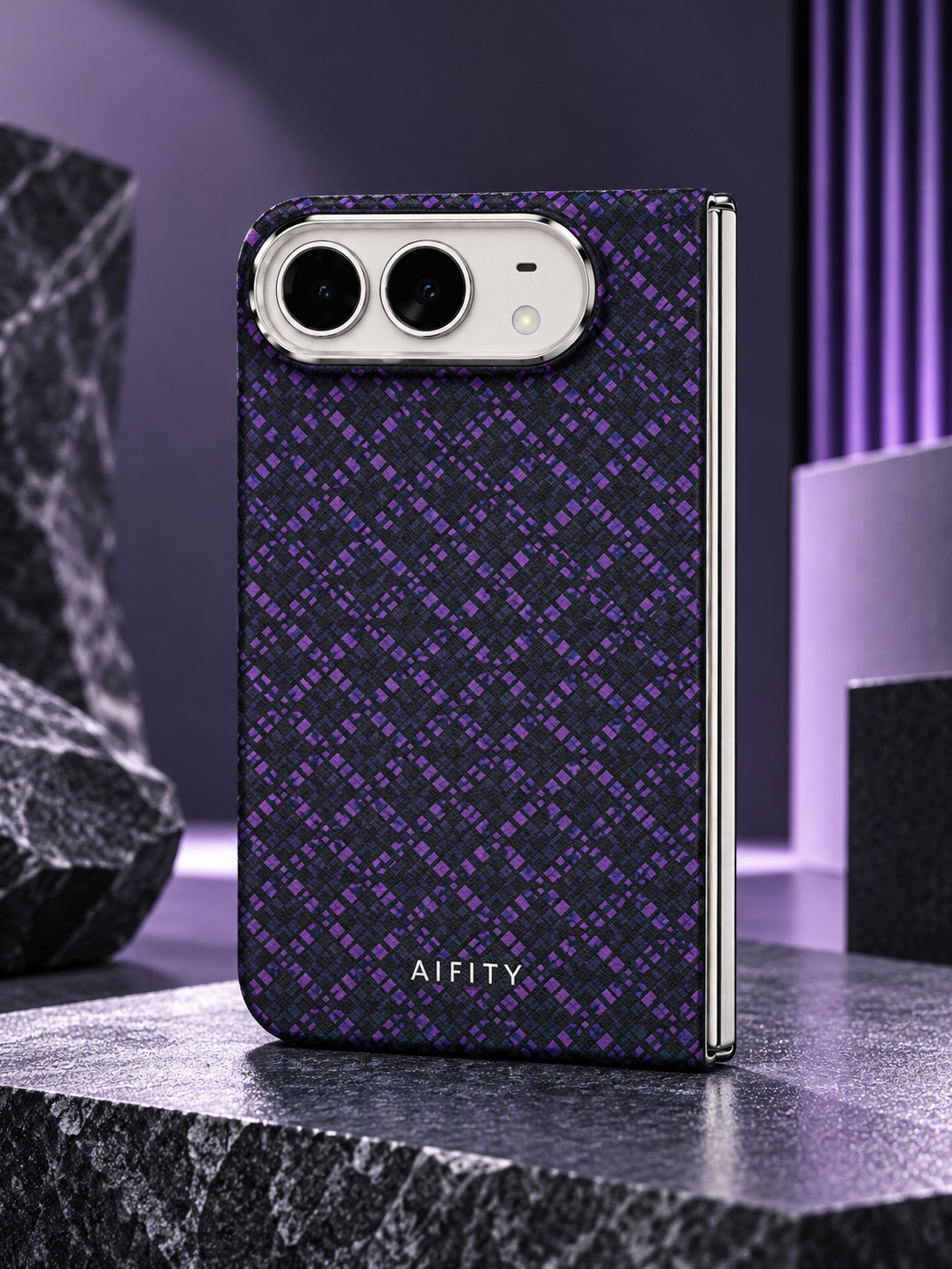 AIRITY Loong Armor Case For iPhone 18 Duo (Purple) (Code:5255)