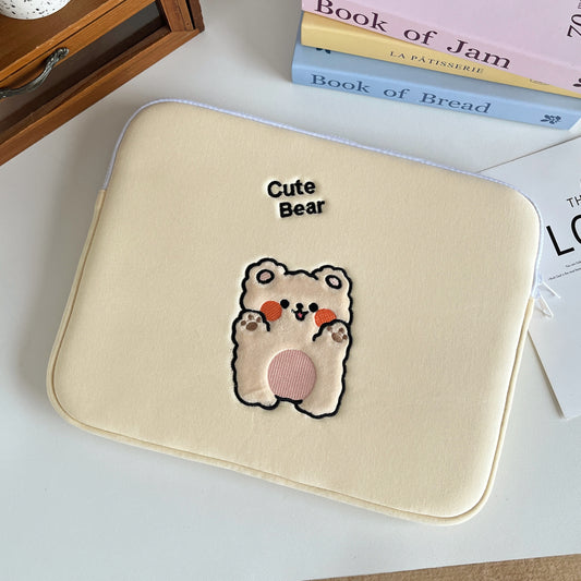 Cute Bear Cushion Soft Sleeve for 13 inches & 14 inches Universal Size