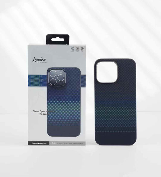 Genuine Kevlar Carbon Fibre Ultra Slim Case for iPhone 16 Pro  (Blue&Green)