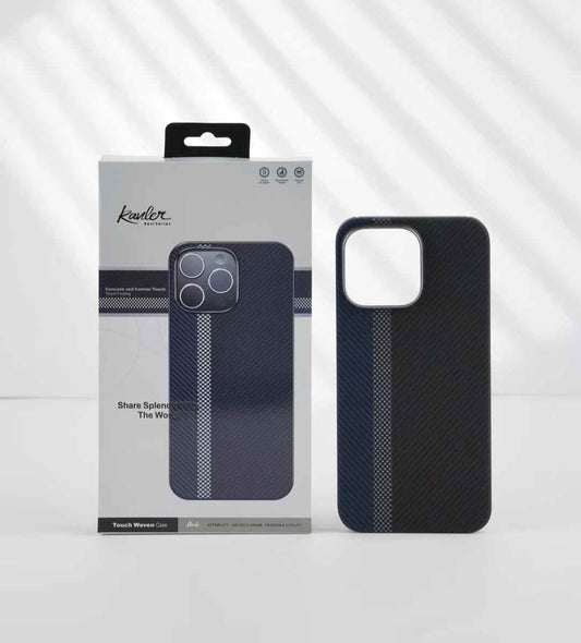 Genuine Kevlar Carbon Fibre Ultra Slim Case for iPhone 16 Pro (Black&White)