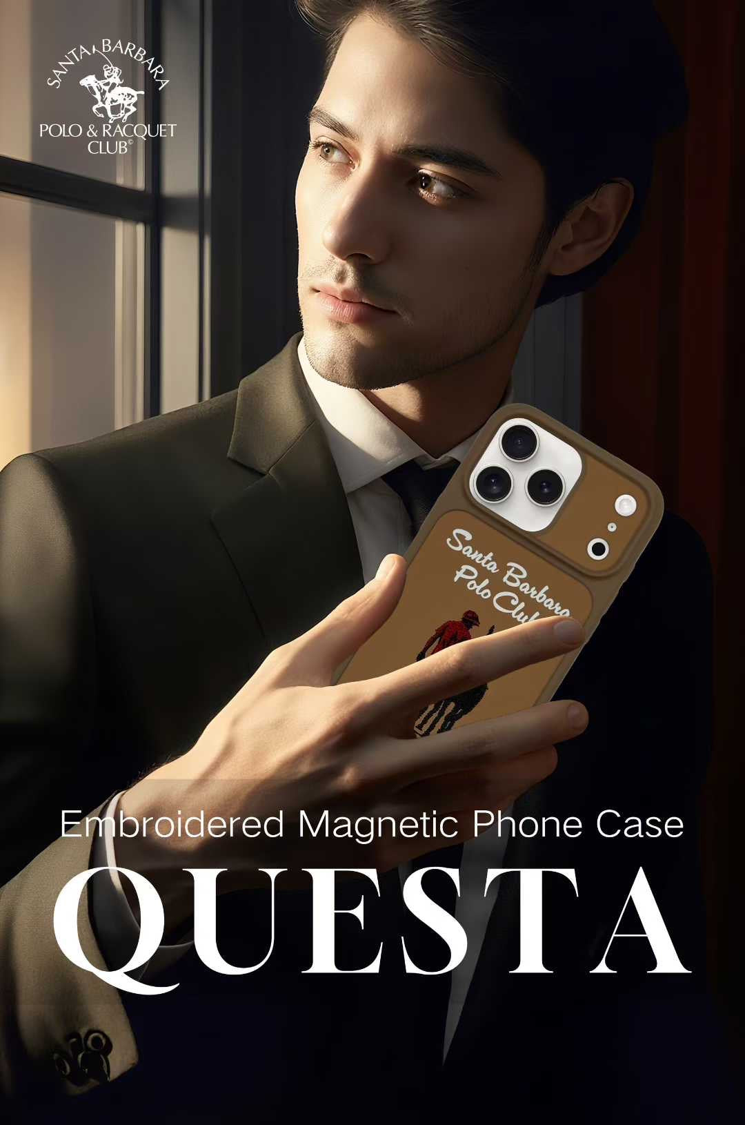 Santa Barbara Polo Raquet Club QUESTA Series for iPhone 17 Pro (Brown)