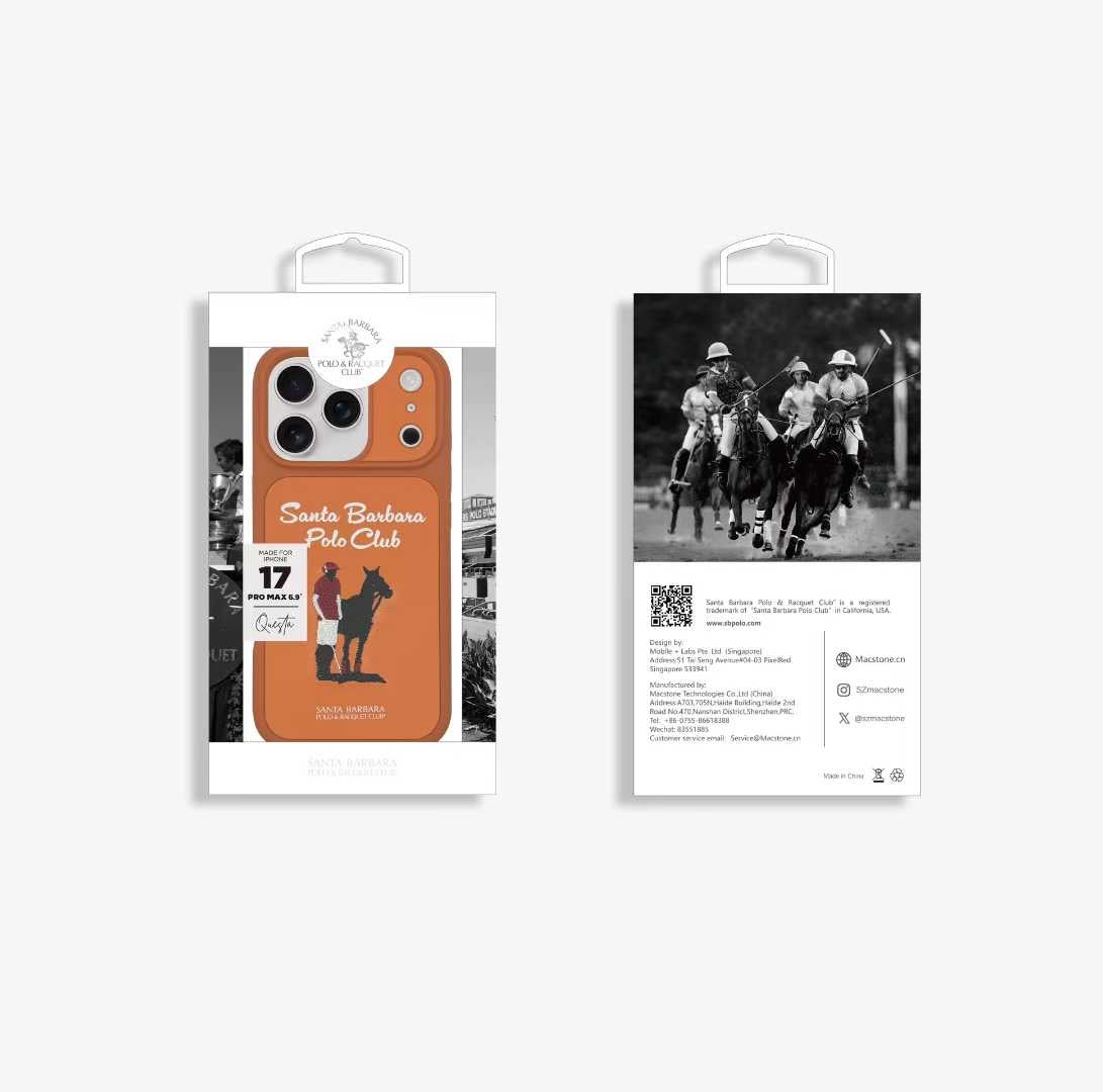 Santa Barbara Polo Raquet Club QUESTA Series for iPhone 17 Pro (Orange)