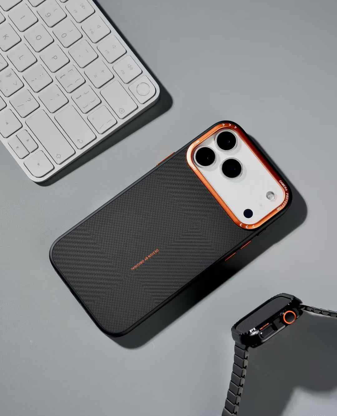 Case for iPhone 17 Pro Max | Metal Camera Ring Hard Carbon Fibre Magsafe Case