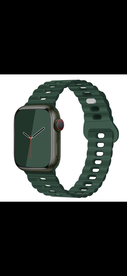 New Style Silicon Watch Band for 42/44/45 & 49 mm (DARK GREEN)