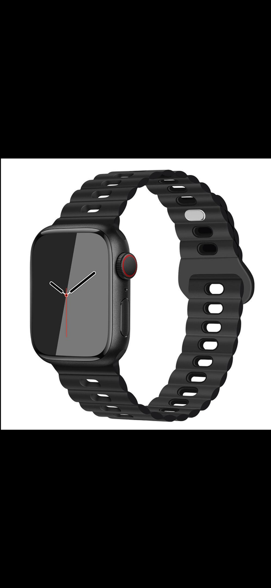 New Style Silicon Watch Band for 42/44/45 & 49 mm (BLACK)