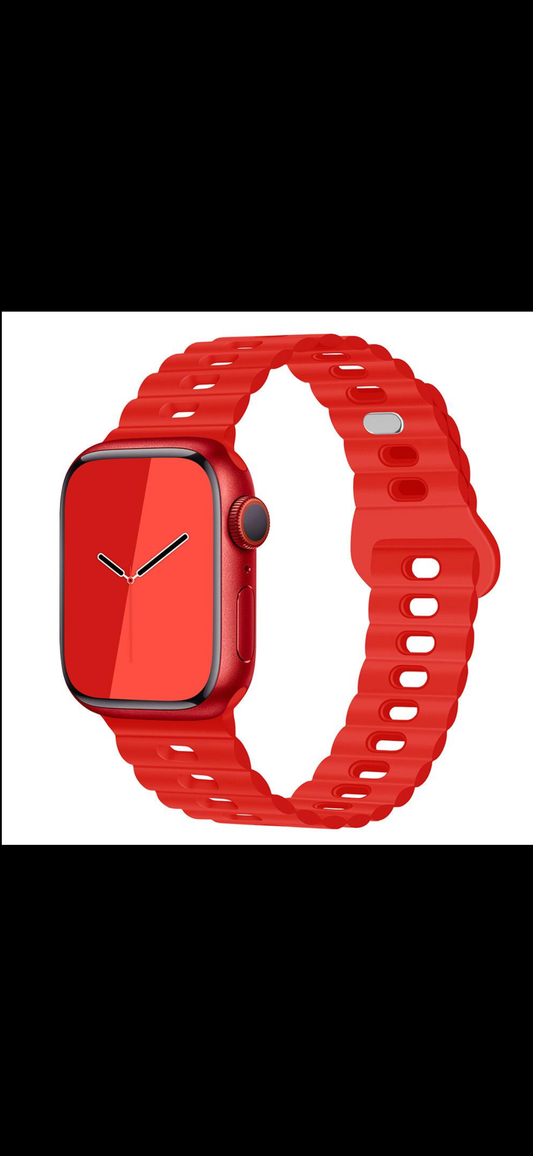 New Style Silicon Watch Band for 42/44/45 & 49 mm (RED)