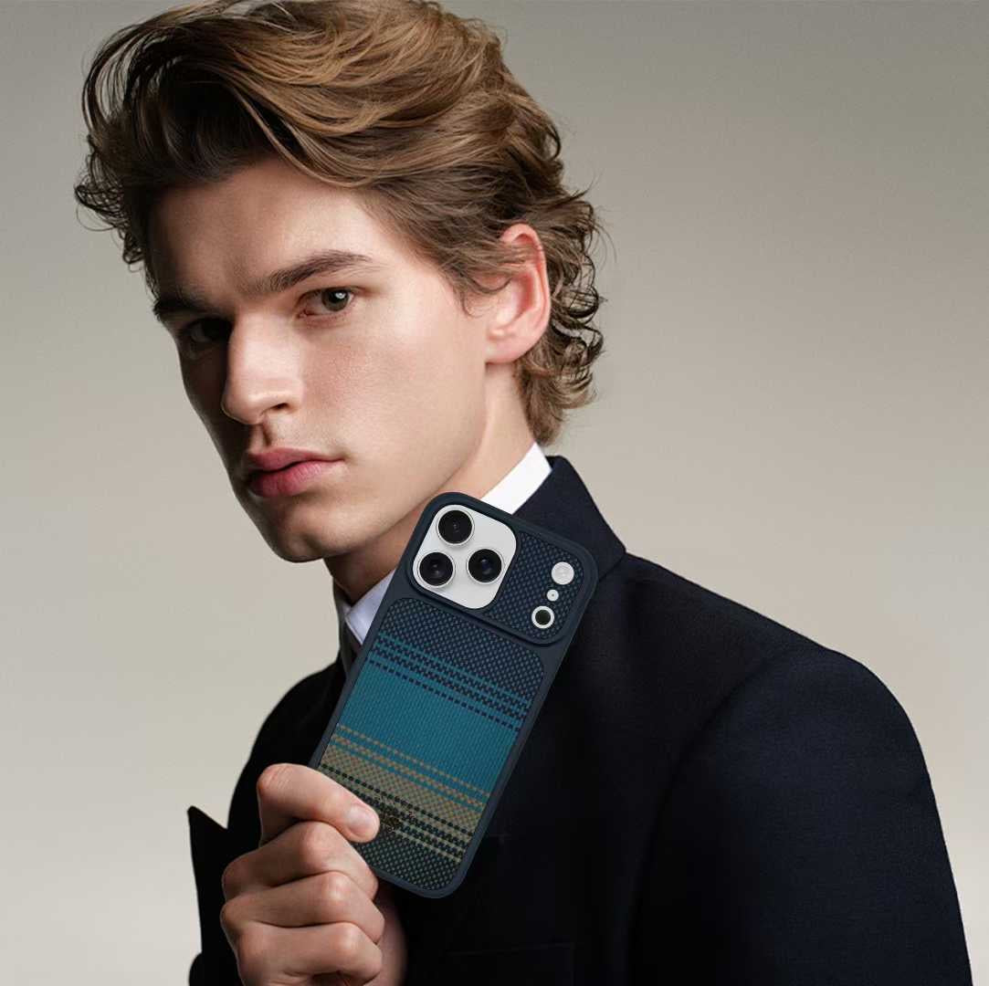 Santa Barbara Polo KYLE Carbon Fibre Series for iPhone 17 Pro (BLUE)