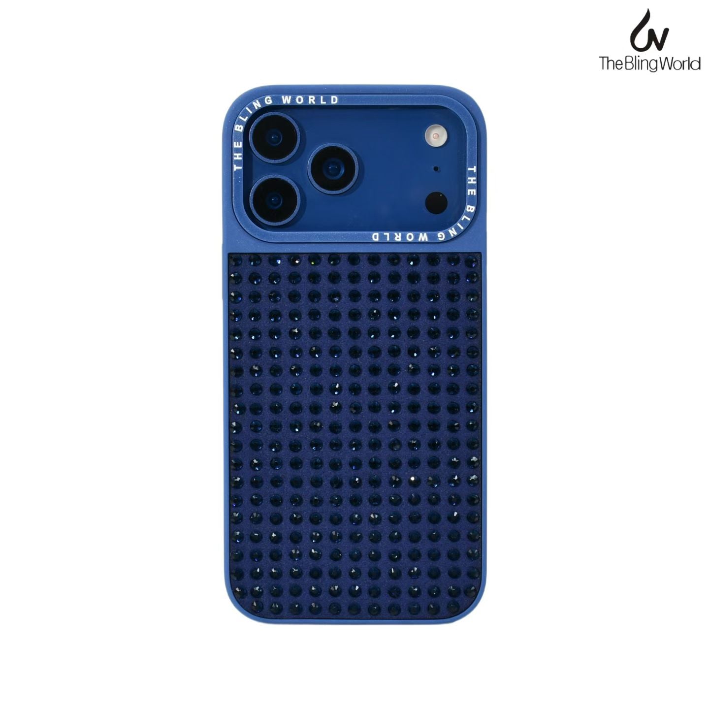 Bling World  Swarovski Rhinestones Glitter Case for iPhone 17 Pro (Blue)