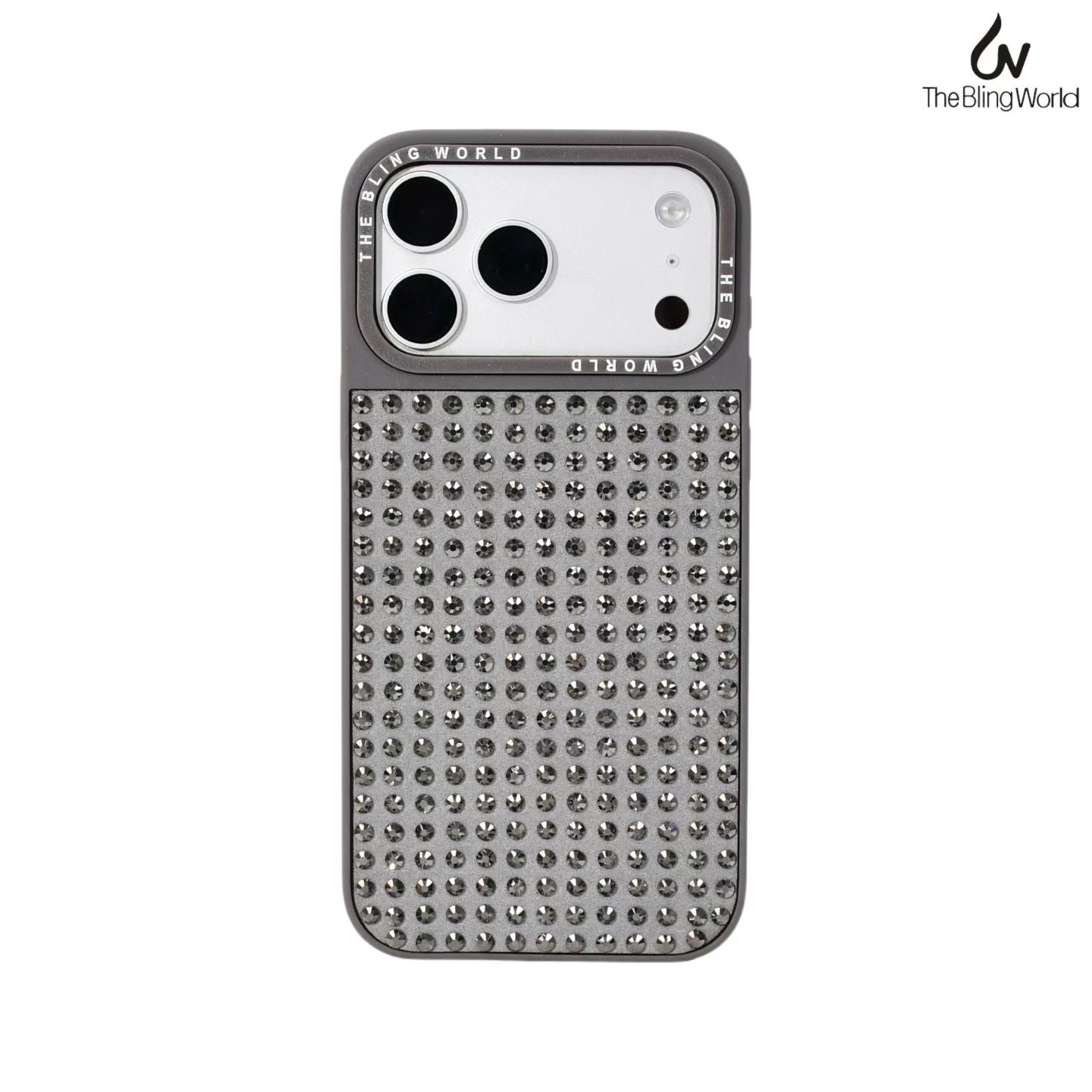 Bling World  Swarovski Rhinestones Glitter Case for iPhone 17 Pro (Grey)