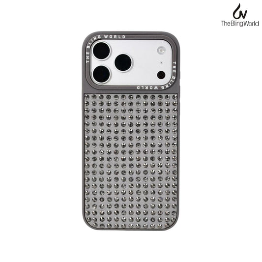 Bling World  Swarovski Rhinestones Glitter Case for iPhone 17 Pro Max (Grey)