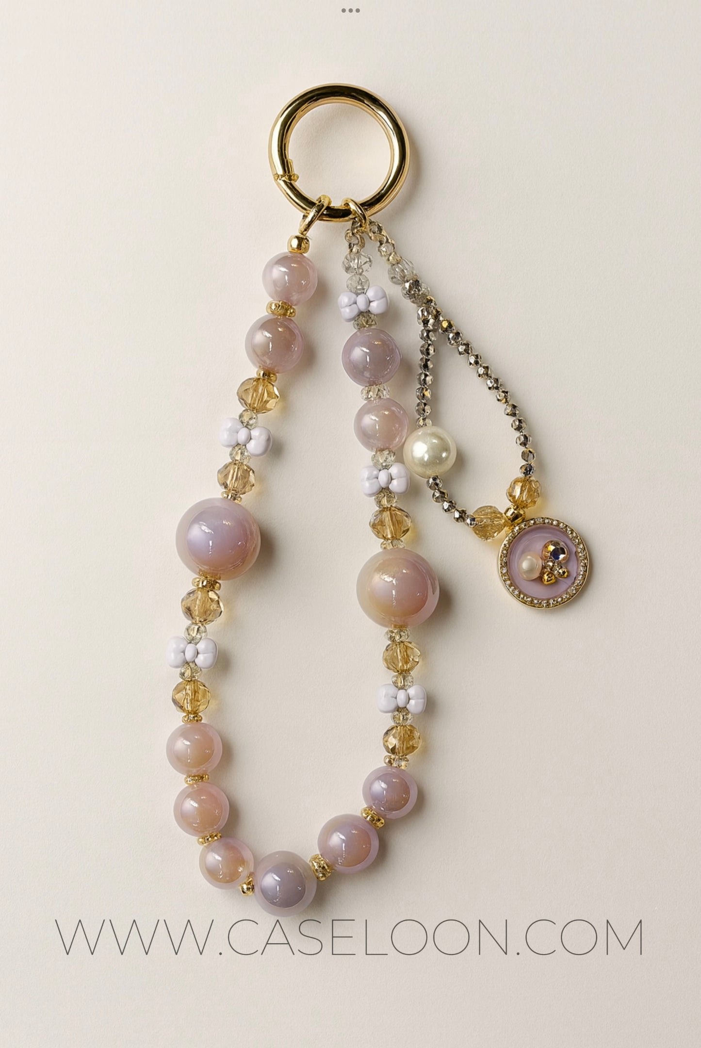 Aesthetic Sparkling Wrist Strap Mobile Charm  (Design 12)