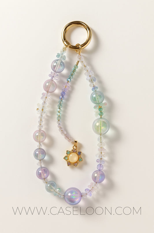 Aesthetic Sparkling Wrist Strap Mobile Charm  (Design 28)