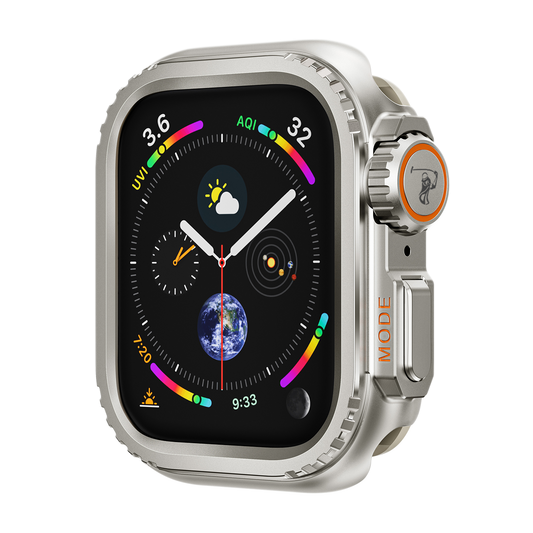 Santa Barbara Polo KEITH Series Watch Case for iWatch Series 10,  46mm (NATURAL TITANIUM)