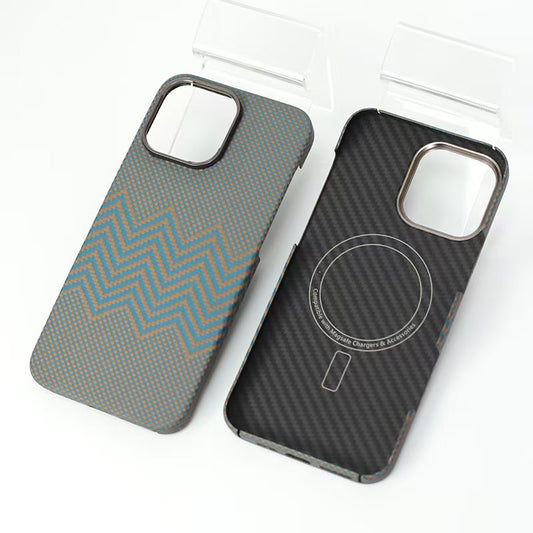 Aramid Carbon Fibre Ultra Slim Case for iPhone 15 Pro Max (Grey)