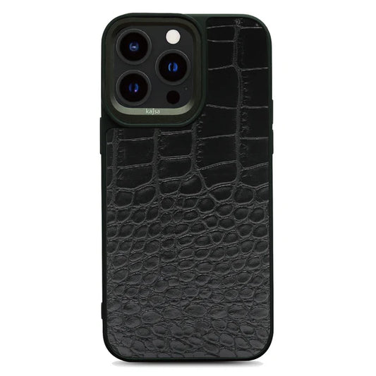 KAJSA Glamorous Collection - Croco Back Case for iPhone 15 Pro