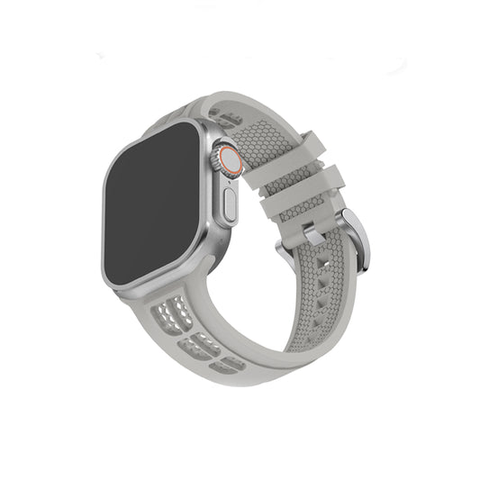 New Style Net Silicon Watch Band for 42/44/45 & 49 mm (Light Grey)