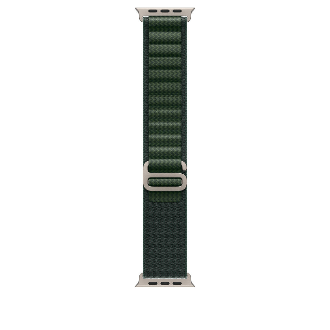 Dark Green Alpine Loop With Silver Metal Connectors (38mm /40mm /41mm & 42mm(Series10)