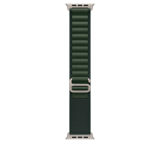 Dark Green Alpine Loop With Silver Metal Connectors (38mm /40mm /41mm & 42mm(Series10)