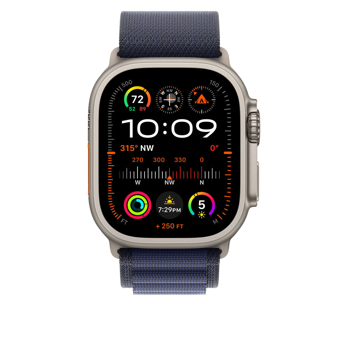 Navy Blue Alpine Loop With Silver Metal Connectors (38mm /40mm /41mm & 42mm(Series10)