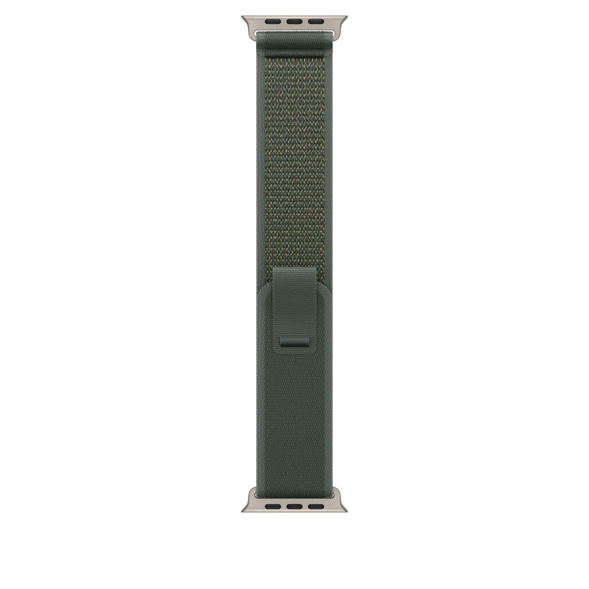 Dark Green Trail Loop for iWatch 38/40/41mm & (42mmSeries10) with Silver Metal Connectors