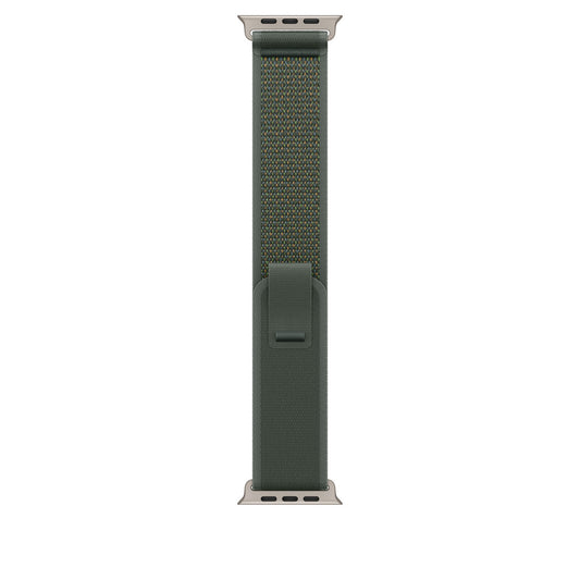 Dark Green Trail Loop for iWatch 38/40/41mm & (42mmSeries10) with Silver Metal Connectors