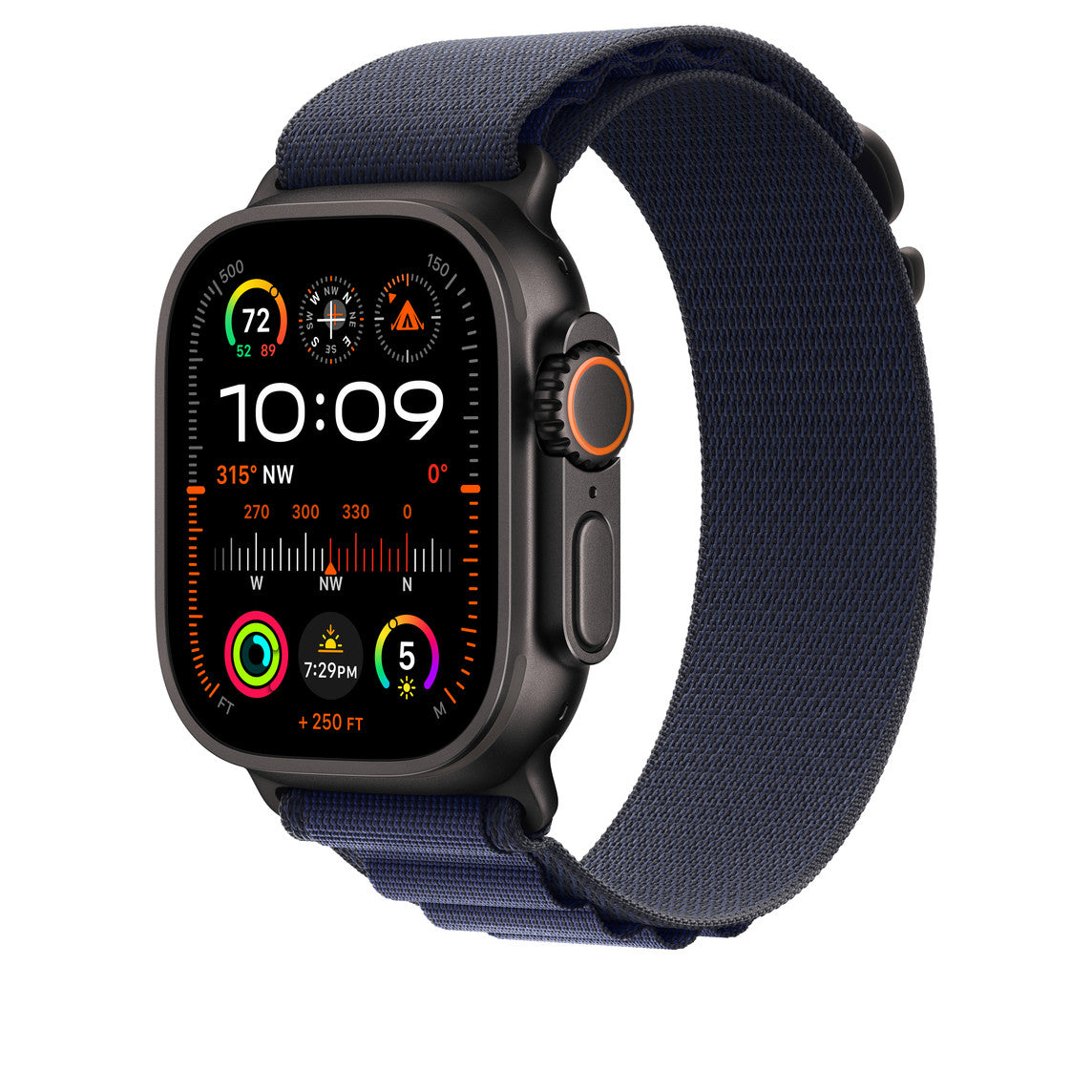 Navy Blue Alpine Loop With Black Metal Connectors (38mm /40mm /41mm & 42mm(Series10)