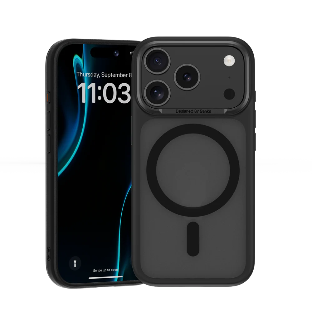 BENKS Mist Series Matte Finish Case for iPhone 17 Pro Max (BLACK)