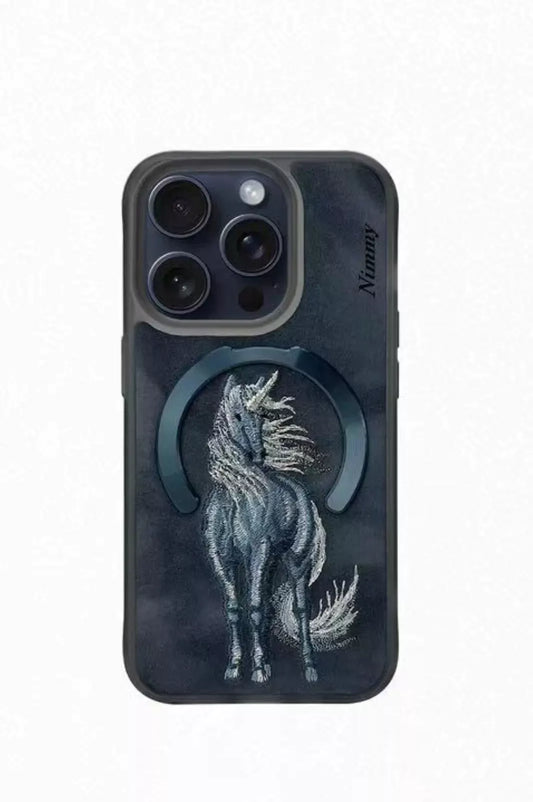 Nimmy Fantasy Animal Series Blue Unicorn for iPhone 15