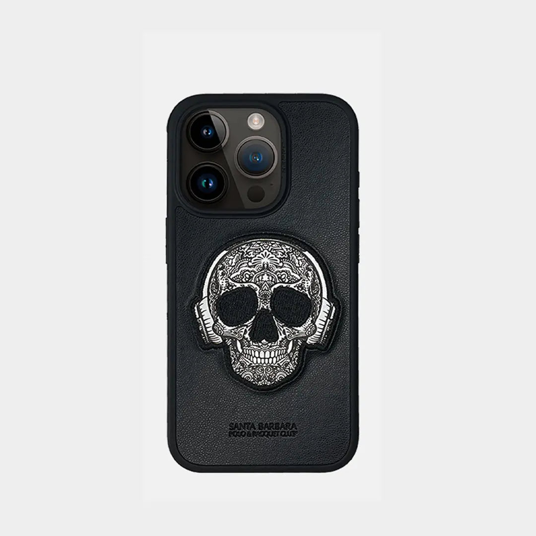 Santa Barbara Polo Patti Series Skull Back Cover iPhone 15 Pro Max (Black)