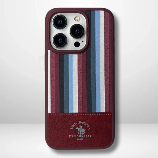 Santa Barbara Polo Raquet Club ISAAC Series for iPhone 15 Pro Max (Maroon) (MAGSAFE COMPATIBLE)