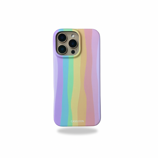 Rainbow Design Drop Proof Matte Finish Case for iPhone 15 Pro