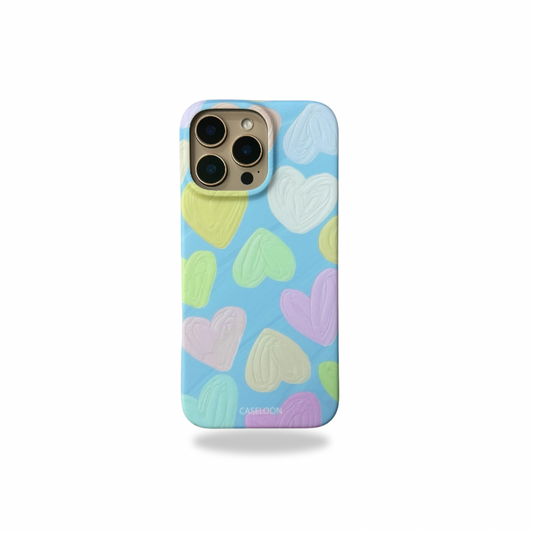 Hearts Design Drop Proof Matte Finish Case for iPhone 15 Pro