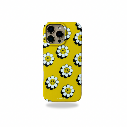 Smiley Sunflowers  Drop Proof Matte Finish Case for iPhone 15 Pro