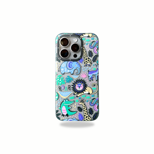 Cute Animal Series Semi Transparent Case for iPhone 15 Pro