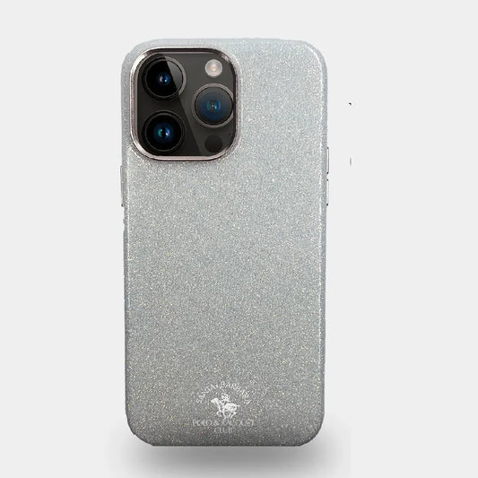 Santa Barbara Polo Aurora Series Glitter Back Cover iPhone 15 Pro Max (White)