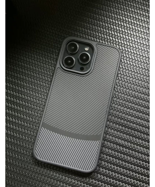 Premium Quality Matte Finish Carbon Case for iPhone 15 (Black)