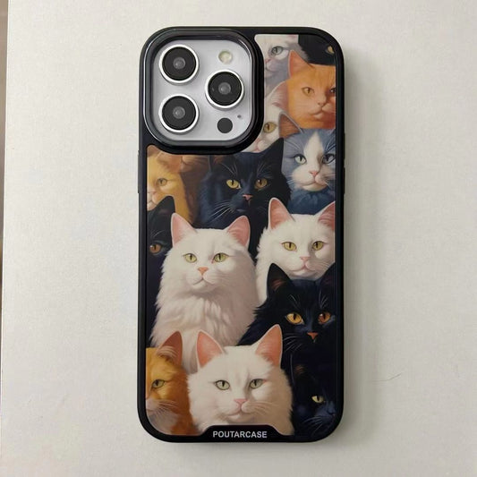 Cute Cat Designer SIlicon Case for iPhone 15 Plus
