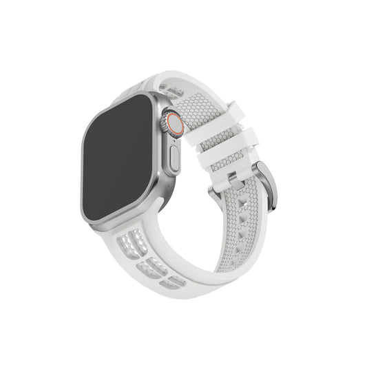 New Style Net Silicon Watch Band for 42/44/45 & 49 mm (White)
