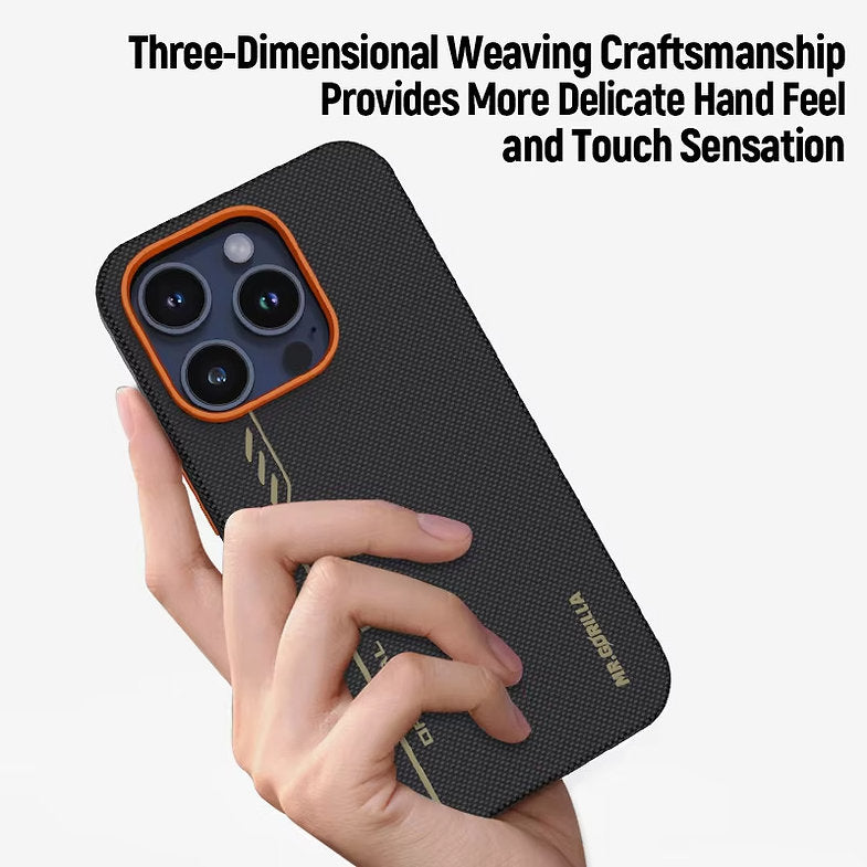 Blueo Fully Wrapped Aramid Fiber Case 600D Magnetic For iPhone 16 Pro