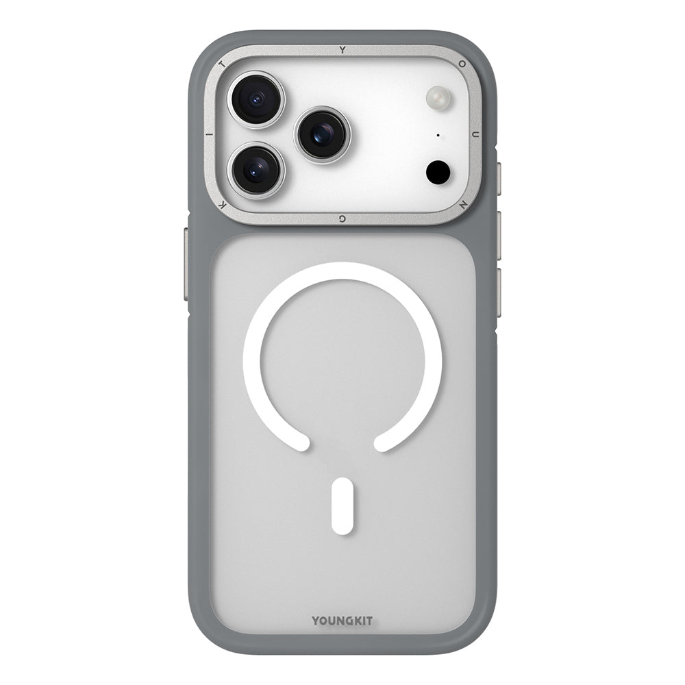 iPhone 17 Pro Max Case | YOUNGKIT Rocky Sand Series (GREY)