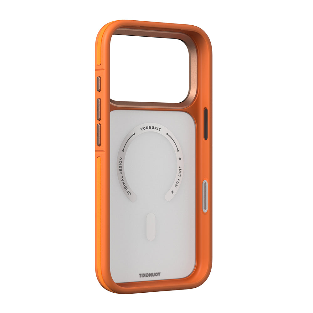 iPhone 17 Pro Max Case | YOUNGKIT Rocky Sand Series (ORANGE)