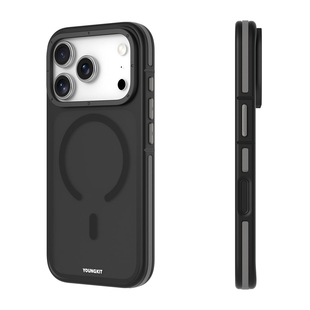 iPhone 17 Pro Max Case | YOUNGKIT Rocky Sand Series (BLACK)
